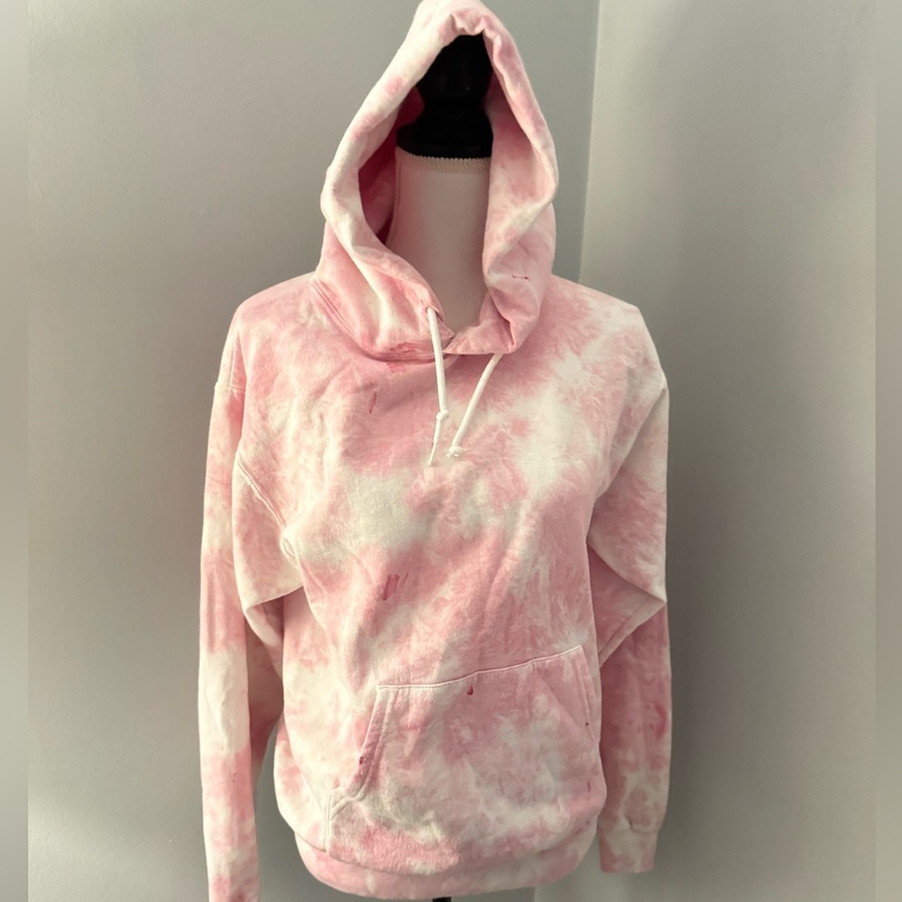 Artist Union Clothing Pink & white tie dye Hoodie